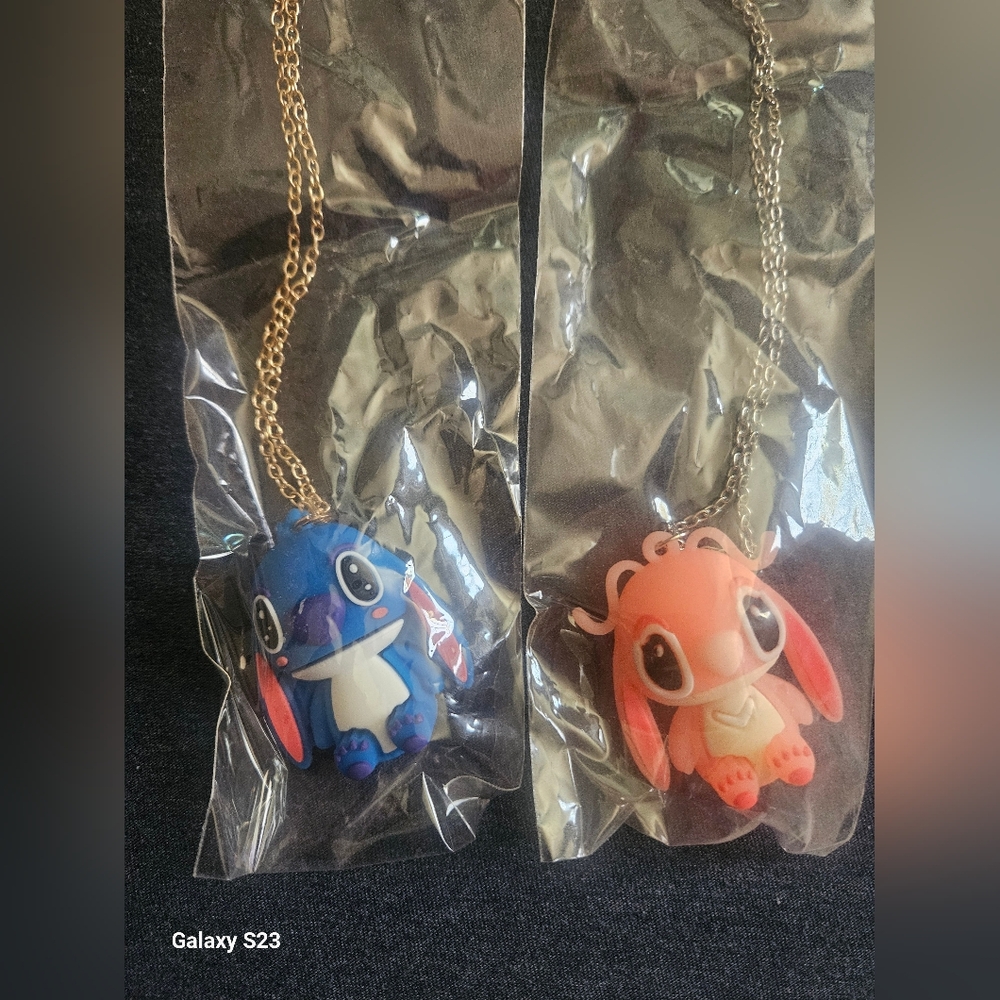 Stitch And Angel Necklace Bundle